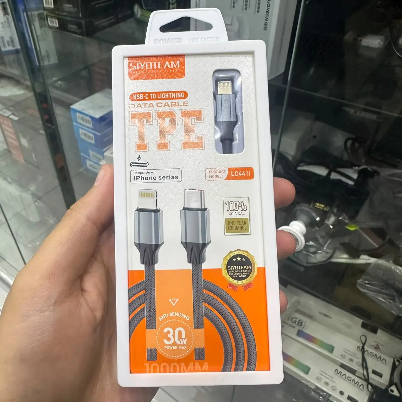 CABLE LDNIO SIYOTEAM LC441I USB TYPE C TO IPHONE LIGHTNING 30W